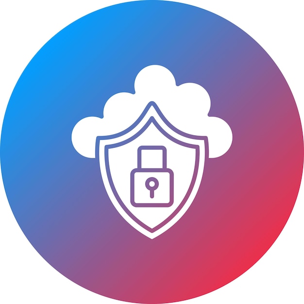 Vector cloud security icon vector image can be used for security