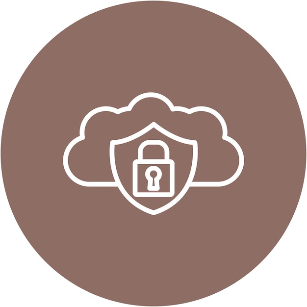 Cloud security vector illustration style