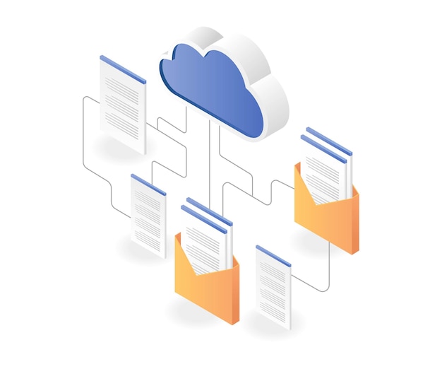 Cloud server e-mail datanetwerk