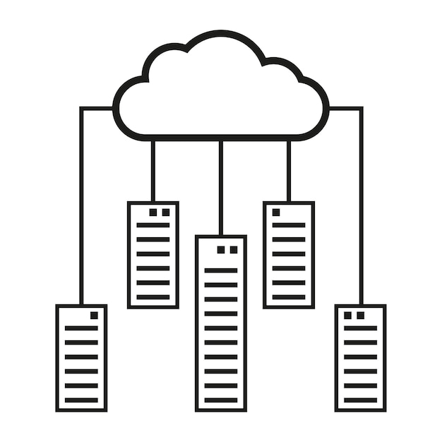 Cloud server icon Vector illustration EPS 10 stock image