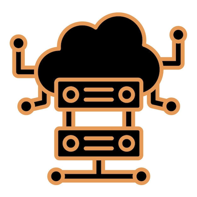 Vector cloud server icon