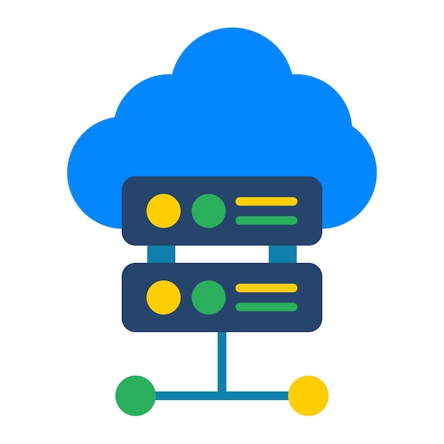 Vector cloud server icon