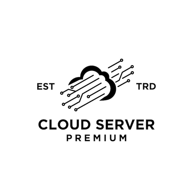 Cloud server logo pictogram ontwerp illustratie
