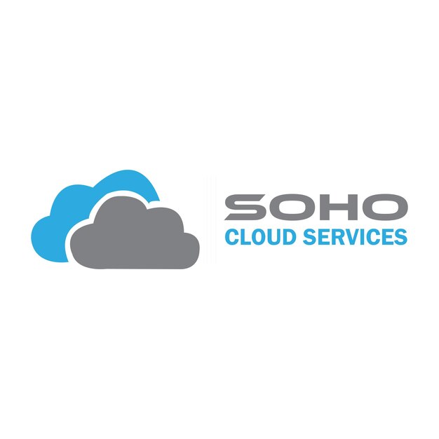 Vettore modello di immagine vettoriale per la progettazione del logo del servizio cloud