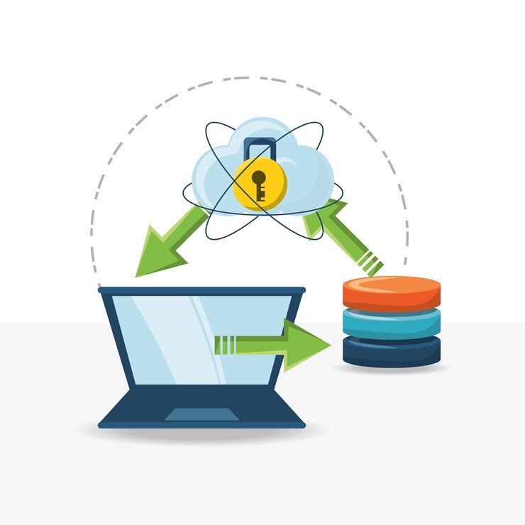 Vector cloud service of storage technology data and media theme