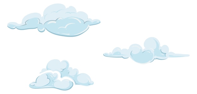 Cloud set Cartoon sky elements Fluffy air