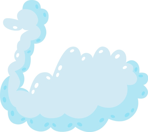 Vector cloud shape swan