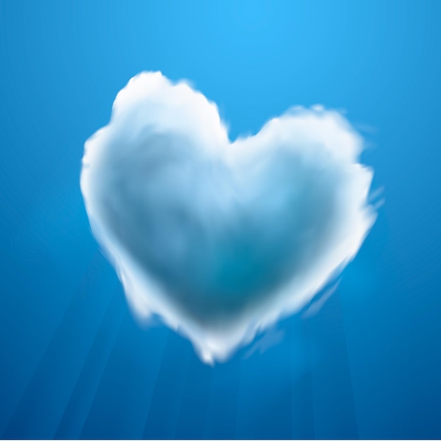 Cloud-shaped heart on a sky