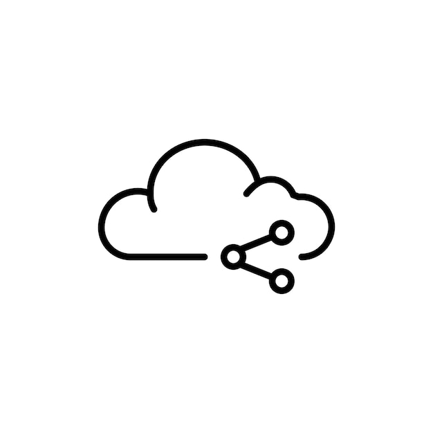 Икона символа Cloud Share для совместного использования файлов и сотрудничества