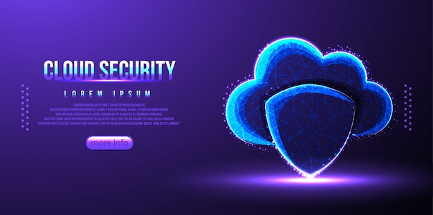 Низкополигональная каркасная система безопасности cloud shield