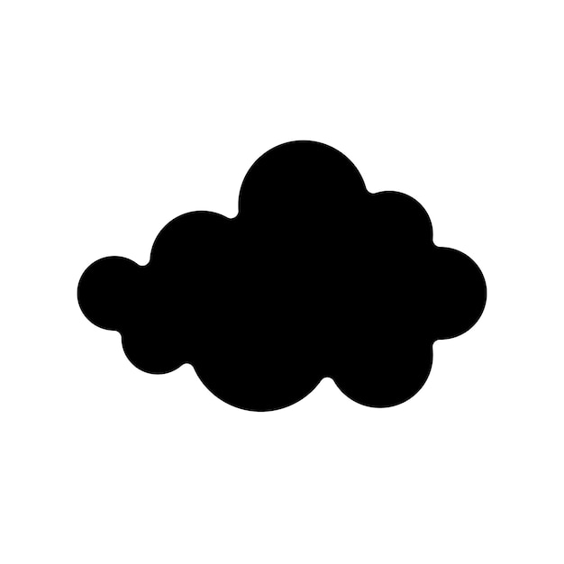 Vettore icona del colore del glifo vettoriale del simbolo del segno della nuvola