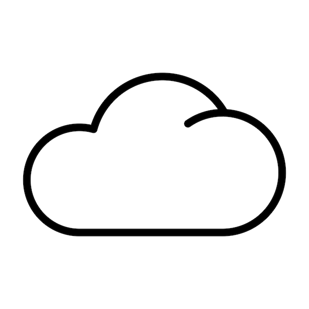 Vector cloud sign symbol vector glyph color icon