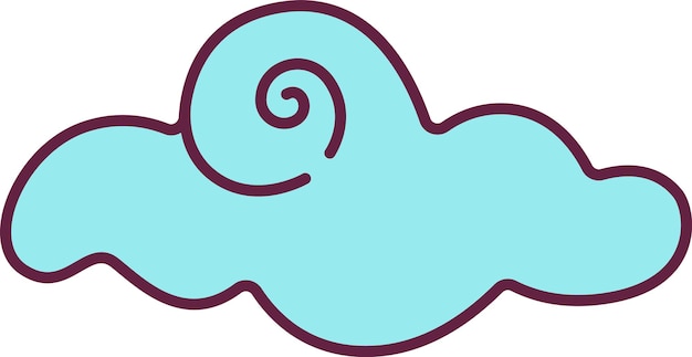 Vector cloud sky cartoon