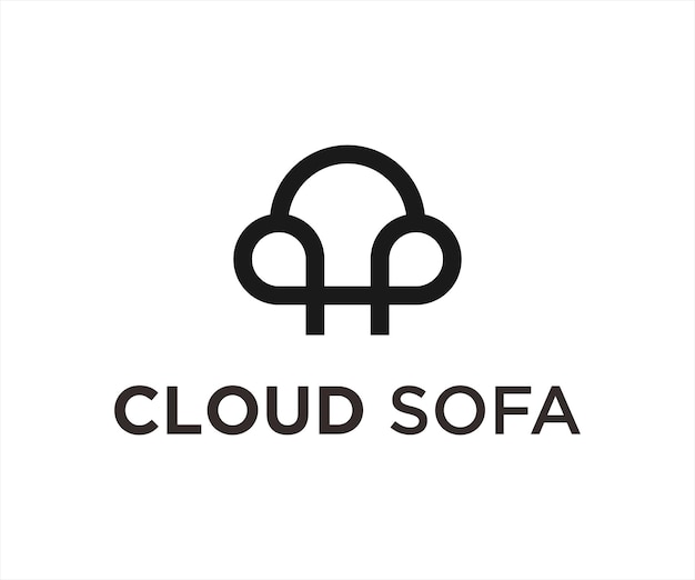 cloud sofa logo or chair icon