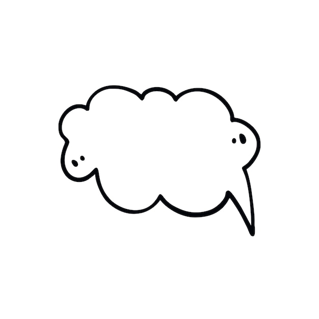 A cloud speech bubble with the word cloud on it.