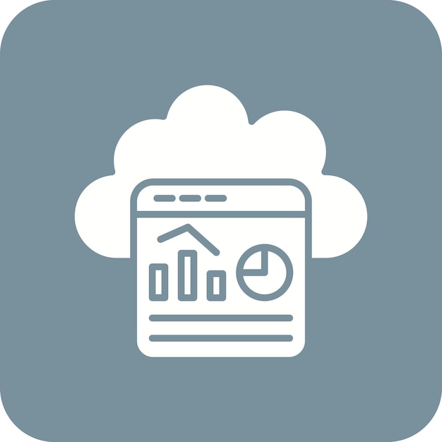 Vector cloud stats icon vector image can be used for cloud computing