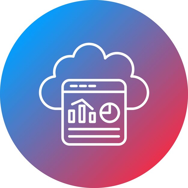 Cloud Stats icoon vector afbeelding Kan worden gebruikt voor Cloud Computing