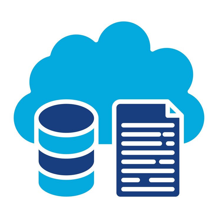 Vector cloud storage duotone illustration