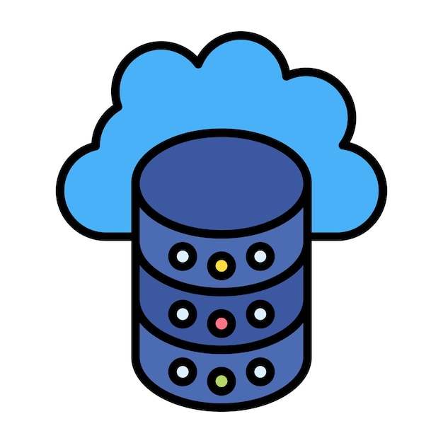 Illustrazione piatta di archiviazione cloud