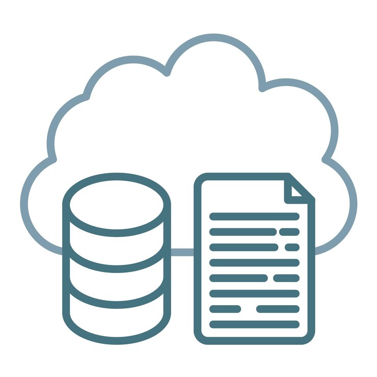 Vector cloud storage flat illustration