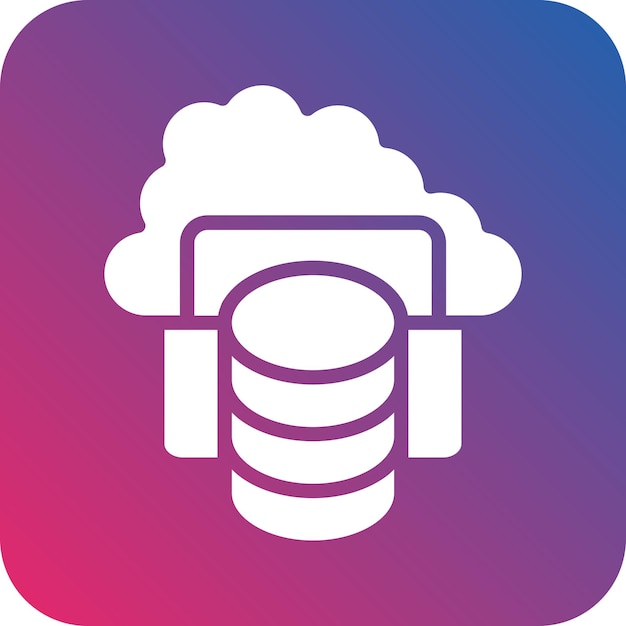 Vector cloud storage icon style