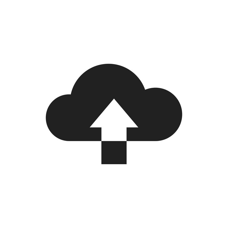 Vector cloud storage icon vector flat isolated on white bacground
