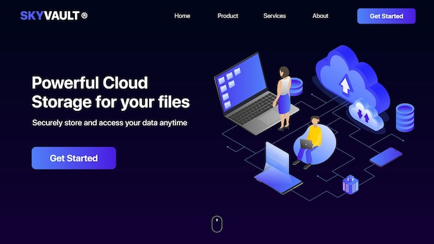 Иллюстрация облачного хранилища Cloud computing cloud server