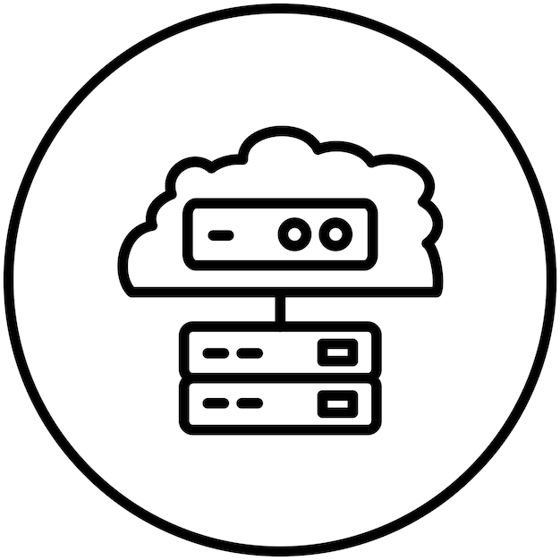 クラウド ストレージ ベクトル アイコン イラスト