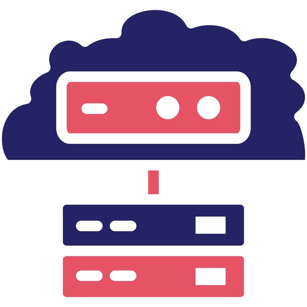 Cloud Storage vector icoontje illustratie van Cloud Computing icoonset