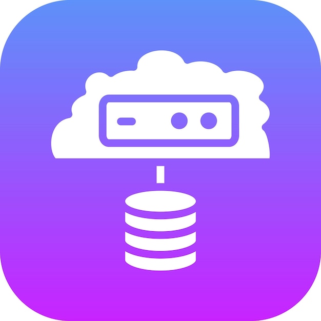 Cloud Storage vector icoontje illustratie van Cloud Computing icoonset