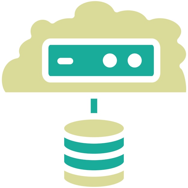 Cloud Storage vector icoontje illustratie van Cloud Computing icoonset