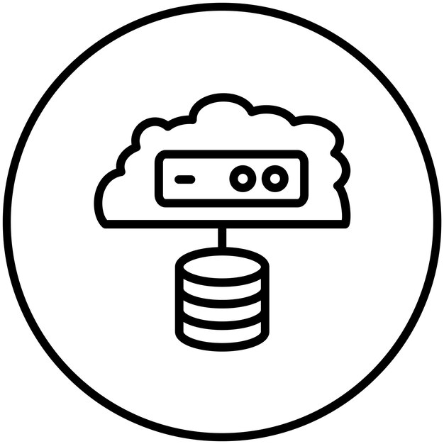 Cloud Storage vector icoontje illustratie van Cloud Computing icoonset