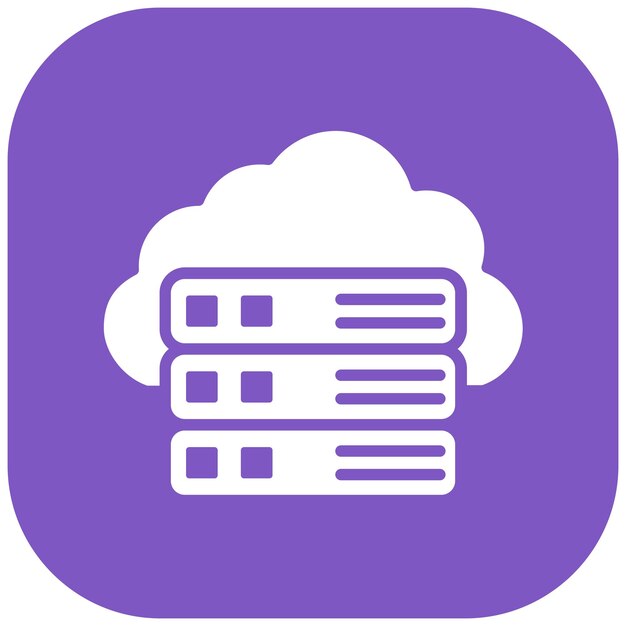 Cloud Storage Vector Illustratie Stijl