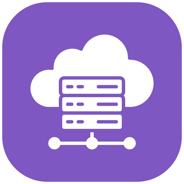 Cloud Storage Vector Illustratie Stijl