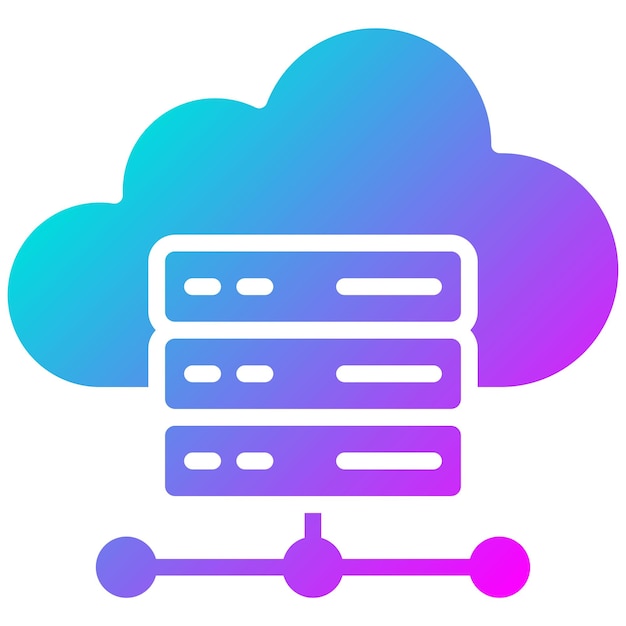 Cloud Storage Vector Illustration Style