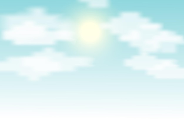 Vector cloud and sun background