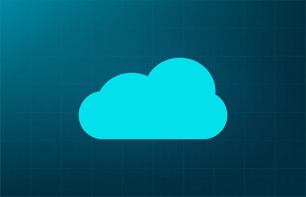 Cloud sun rain weather symbol Vector illustration on blue background Eps 10