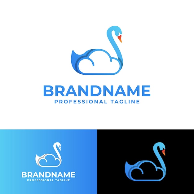 Cloud Swan Logo suitable for business related Cloud and Swan