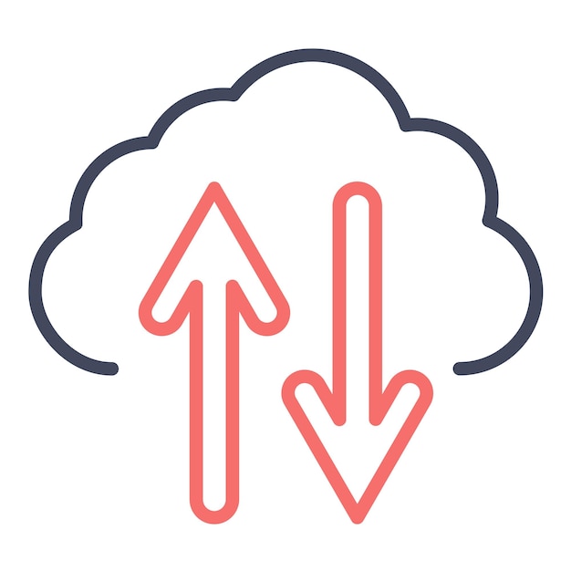 Cloud Switch Vector Illustration Style