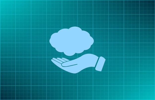 Cloud symbol Vector illustration on blue background Eps 10