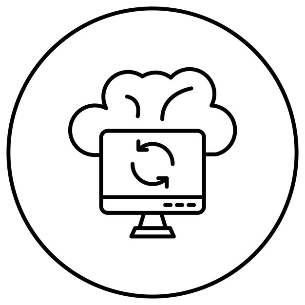 Cloud Sync icon vector image Can be used for Online Marketing