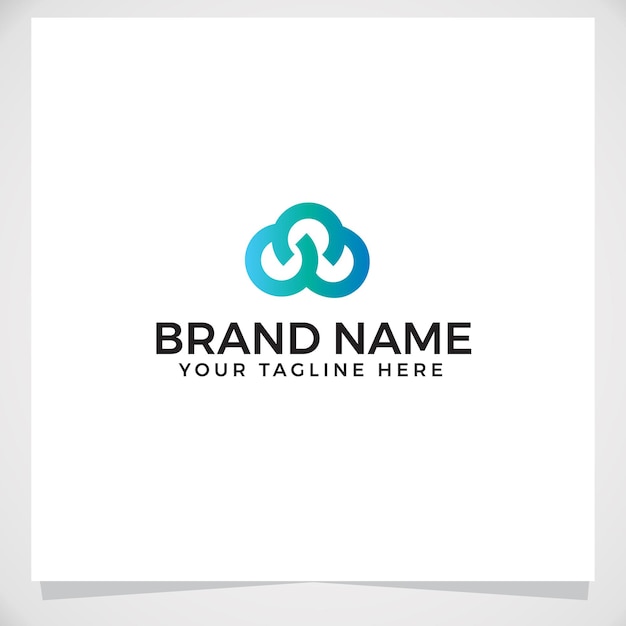 Cloud tech logo template