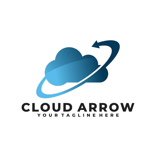 Cloud tech logo vector ontwerpsjabloon