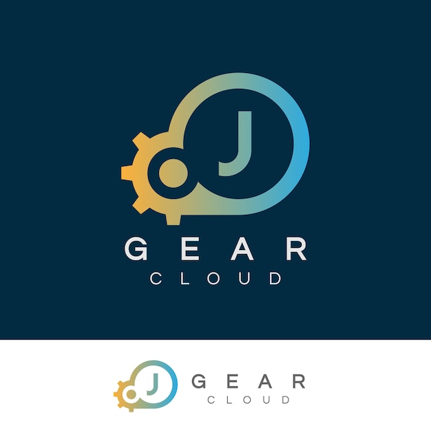 Cloud Technology initial Letter J Logo design