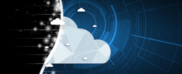 Cloud technology Integrated digital web concept background