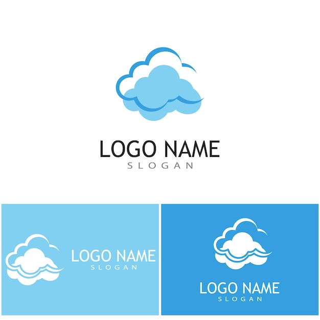 Cloud template vector icon illustration design