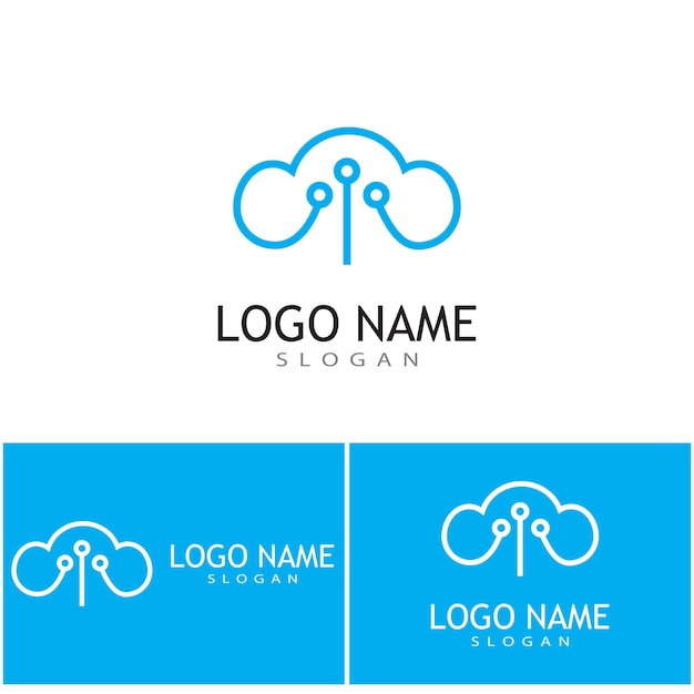 Cloud template vector icon illustration design