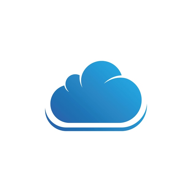 Cloud template vector icon illustration