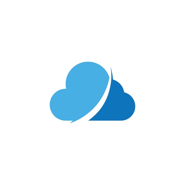 Cloud template vector icon illustration