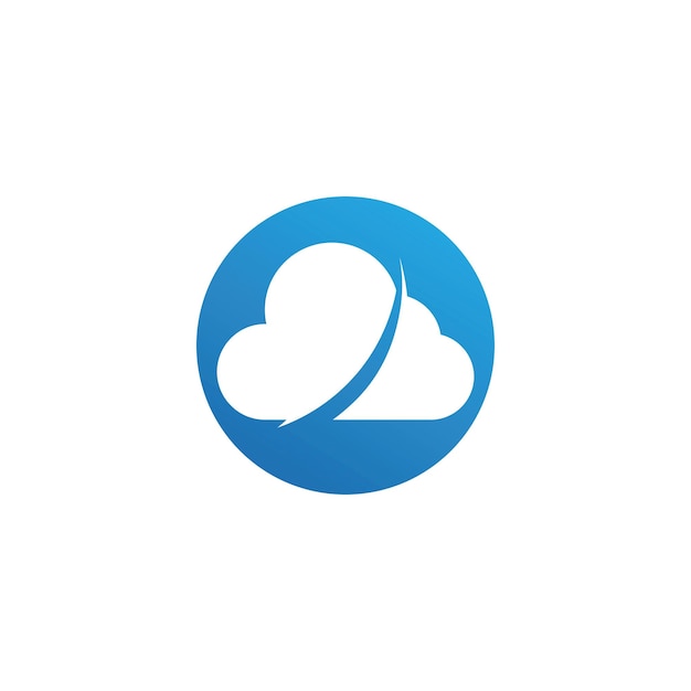 Cloud template vector icon illustration